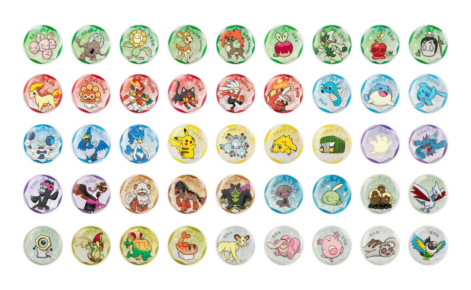 Chapas ocultas con Pokémon representativos