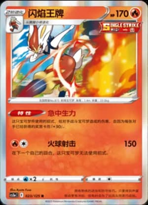 Cinderace — R 023/125 Holo (Sword & Shield Era)