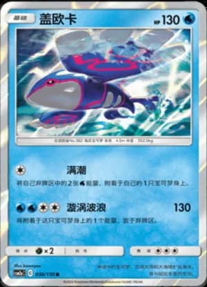 Kyogre — R 036/150 Holo (Sun & Moon Era)