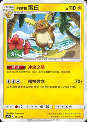 Alolan Raichu — 081 Holo (Sun & Moon Era)