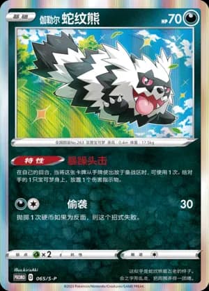 Galarian Zigzagoon — PROMO 065 Holo (Sword & Shield Era)